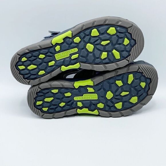 Merrell Hydro Sandal Navy/Green waterproof sandals - Boys size 5 - MY53375 - Picture 9 of 12